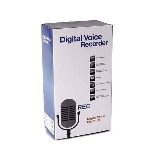 Multifunctional Rechargeable Digital Audio Voice Recorder Dictaphone Activated MP3 Player FM USB Port-Black