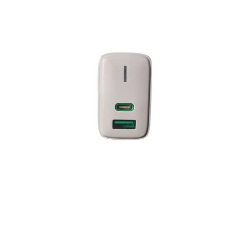 GoldPlus USB-C 45 Watts PD Adapter Super Fast Charger (3 Pin) With Type C to C Cable - White