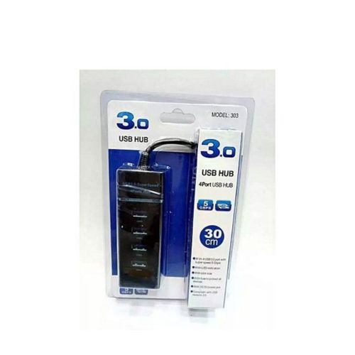 USB 2.0 4 Ports HUB - Black
