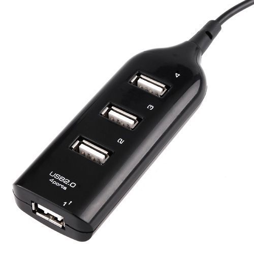 USB 2.0 4 Ports HUB - Black