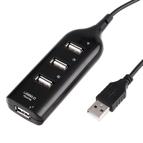 USB 2.0 4 Ports HUB - Black