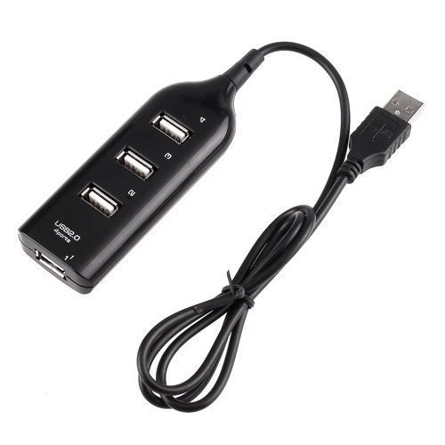 USB 2.0 4 Ports HUB - Black