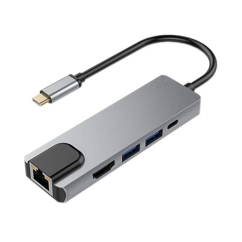 5 in 1 USB C Hub Multiport Adapter with 4K HDMI Output