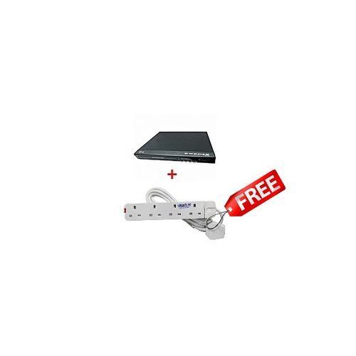 LG DVD Player + Free 4 Way PowerKing Extension Cable - Black,White