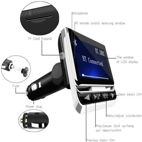 Car FM Transmitter Bluetooth MP3 Music Player 1.4 Inch LCD Screen Handsfree Call Fast Charging Adapter FM zender Modulator