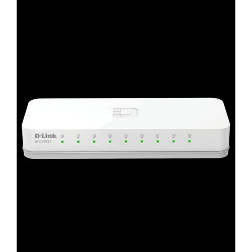D-Link  DES-1008C 8-Port 10/100 Mbps Fast Ethernet Desktop Switch White