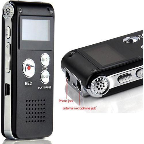 Universal Digital Voice 8GB Portable Recorder MP3 For Business and School. - Black