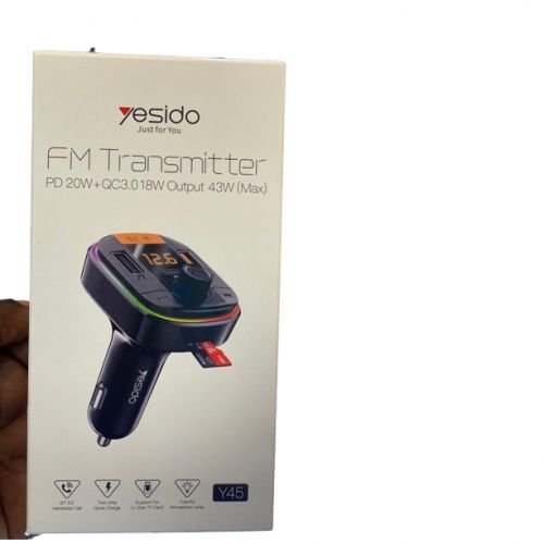 Yesido Car FM Transmitter- Black