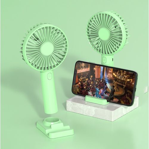 Green USB Portable Handheld Fan-Desktop Stand