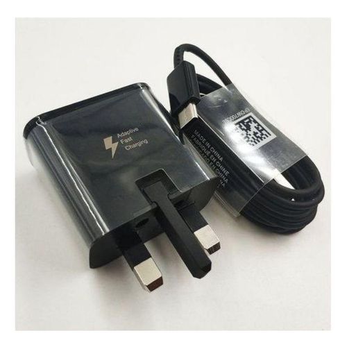 Samsung Fast Charger UK & Type C Cable - 25W - Black