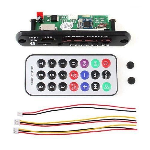 Other 12V Bluetooth MP3 WMA FM AUX Decoder Board Audio Module TF SD Card USB Radio Black