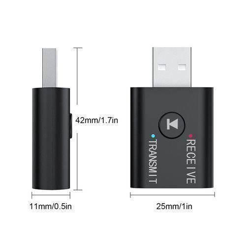 Neutral Bluetooth 5.0 Audio Receiver Transmitter 2 IN 1 RCA 3.5mm USB - Black