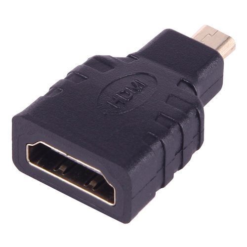Micro HDMI Male to HDMI Female Adapter (Gold Plated)(Black)