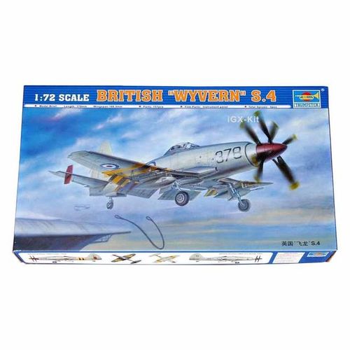 Trumpeter 01619 1/72 Scale British Westland WY Wyvern S4 Shipboard Fighter Aircraft Plastic Assembly Model Building Kit Toy