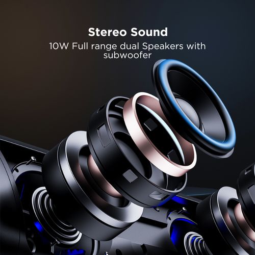 BLACK BassBox Wireless Bluetooth Speaker, 10W, Upto 10H Playtime, 1 Year Warranty