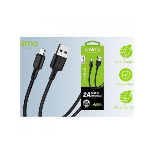 Oraimo Type C Usb Data and Charging Cable For All Phones- Black