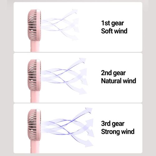 White USB Portable Handheld Fan-Desktop Stand