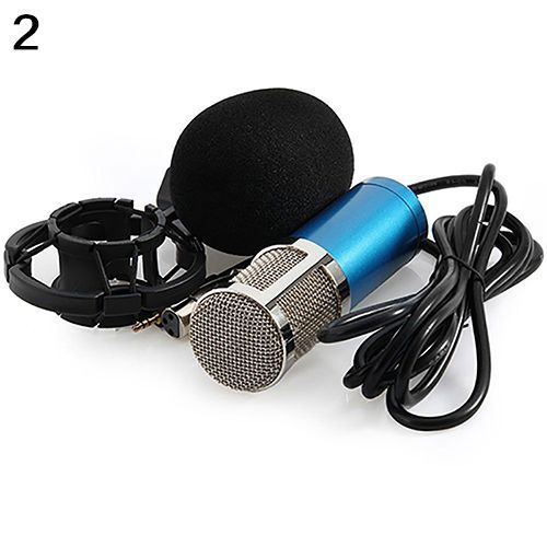 BM 800 Condenser Pro Audio Microphone Sound Studio-Blue