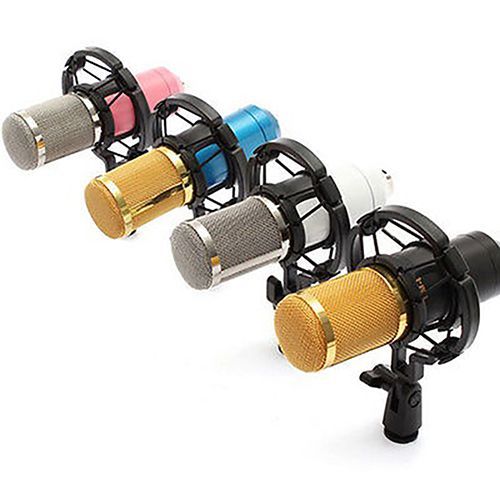 BM 800 Condenser Pro Audio Microphone Sound Studio-Blue