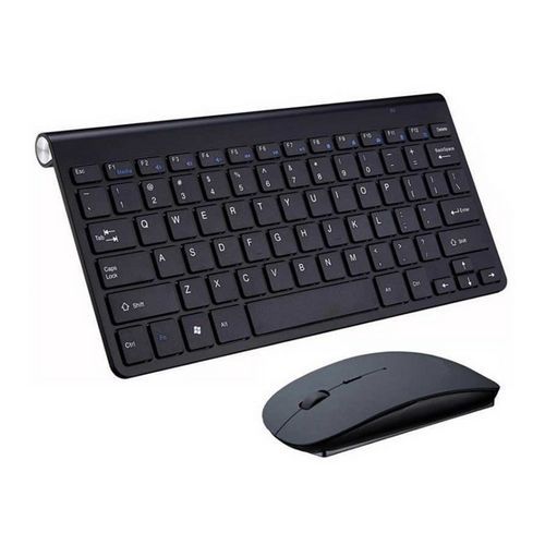 2.4G Wireless Keyboard and Mouse Mini Multimedia Keyboard - Black