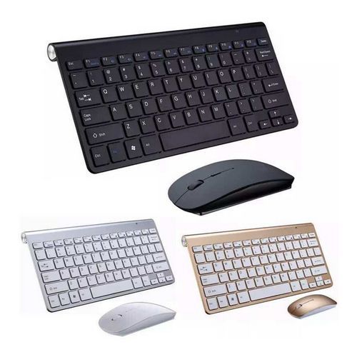 2.4G Wireless Keyboard and Mouse Mini Multimedia Keyboard - Black