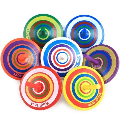 1 5pcs Spinning S Wooden Mini Decompression Toy Funny