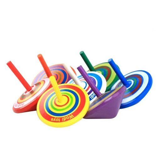 1 5pcs Spinning S Wooden Mini Decompression Toy Funny