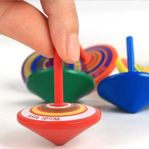 1 5pcs Spinning S Wooden Mini Decompression Toy Funny