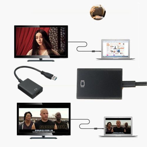 USB 3.0 to P HDMI Converter Cable Display Graphic Adapter - color may vary