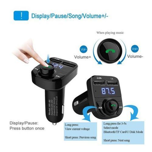 Multifunction Wireless Car MP3 Player - Black