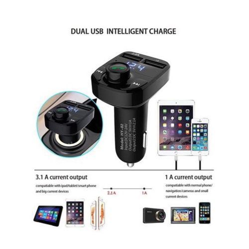 Multifunction Wireless Car MP3 Player - Black