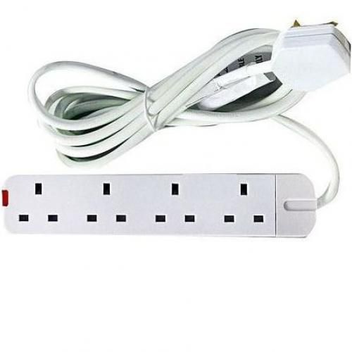 4 Way Extension Cable - White