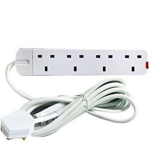 4 Way Extension Cable - White