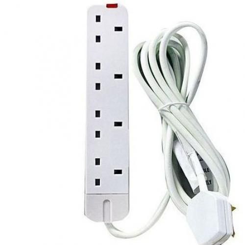 4 Way Extension Cable - White