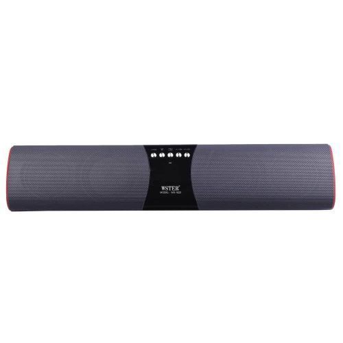 Wster WS-1822 Portable Wireless Speaker, MP3 Player & Radio - Grey,Red