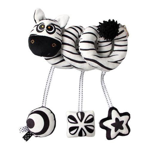 Infant Baby Crib Pram Animals Rattle Activity Spiral Zebra