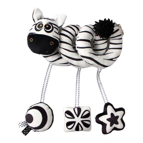 Infant Baby Crib Pram Animals Rattle Activity Spiral Zebra