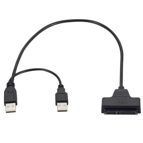 USB 2.0 To SATA Cable For Laptop Hard Disk Converter- Black