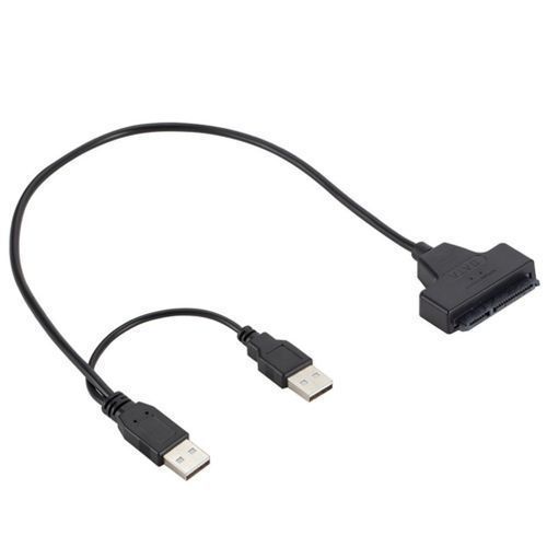 USB 2.0 To SATA Cable For Laptop Hard Disk Converter- Black