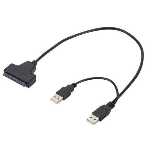 USB 2.0 To SATA Cable For Laptop Hard Disk Converter- Black