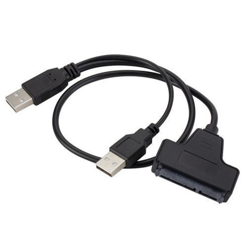 USB 2.0 To SATA Cable For Laptop Hard Disk Converter- Black