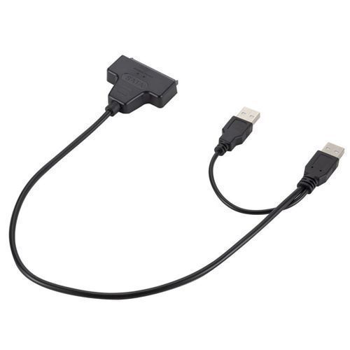 USB 2.0 To SATA Cable For Laptop Hard Disk Converter- Black