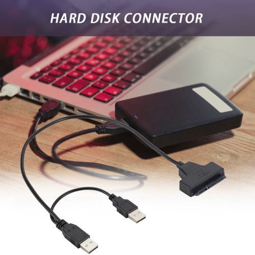 USB 2.0 To SATA Cable For Laptop Hard Disk Converter- Black