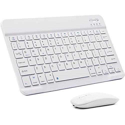 Wireless Bluetooth Keyboard And Mouse Set Rechargeable  - White