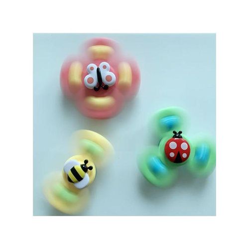 Suction Cup Spinner Spiner Rattles For Kid Montessori Board Games Newborn Baby Interactive Fidget Educational Soft Christmas Toy
