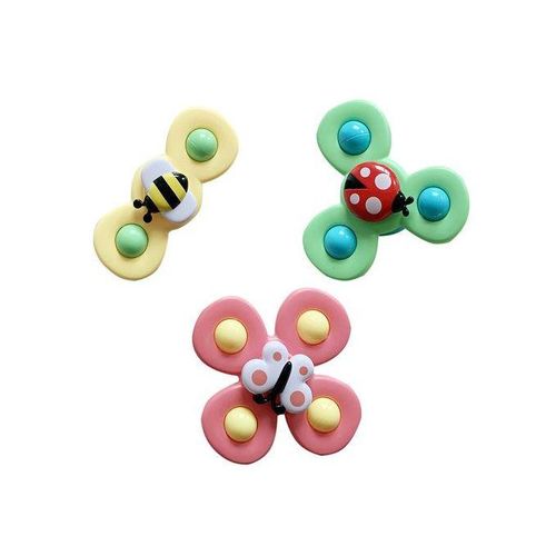 Suction Cup Spinner Spiner Rattles For Kid Montessori Board Games Newborn Baby Interactive Fidget Educational Soft Christmas Toy