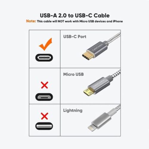 LASA Usb C To Usb A Cable Fast Charging Cable 3a - 15cm
