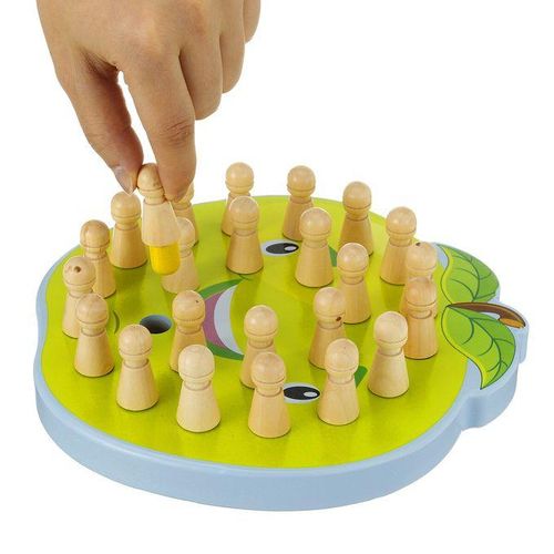 2-in-1 Wooden Memory Chess Baby Kids Educational Toys Parent-Child Leisure Fun