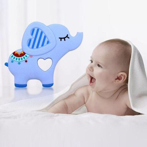 Cartoon Baby Teething Toys  Gums Teething Stuff Soft Blue
