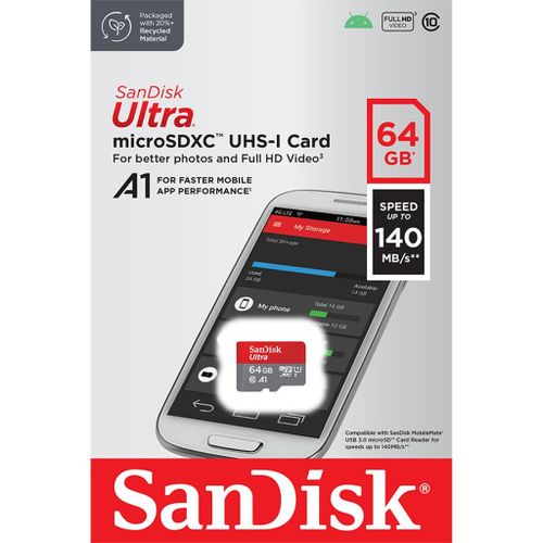 Memory Card 64GB Sandic 1-Grey